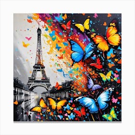 Butterflies In Paris 1 Canvas Print