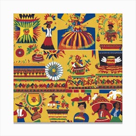 Mexican Folk Art 1 Canvas Print