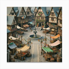 Medieval Town Canvas Print