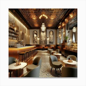 Cafe Interior Design Canvas Print