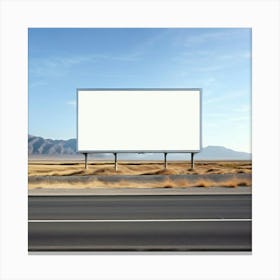 Mock Up Blank Billboard Roadside Advertising Large Outdoor Customizable Template Unprinted (9) Canvas Print