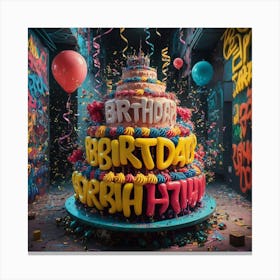 Birthday Cake Canvas Print