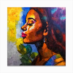 Expressive Woman Portrait Canvas Print