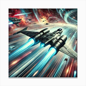 A Futuristic Sci Fi Depiction Aether Hawk Agility Canvas Print