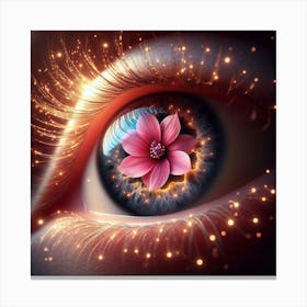 Eye With Flower 1 Canvas Print