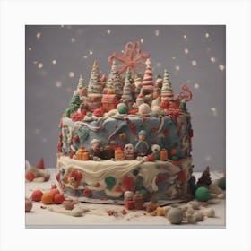 Christmas Cake Canvas Print