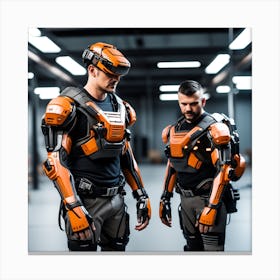 Robots In A Warehouse Canvas Print