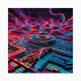 Abstract Computer Circuit Board 1 Canvas Print