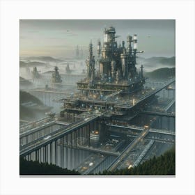 Futuristic City 17 Canvas Print