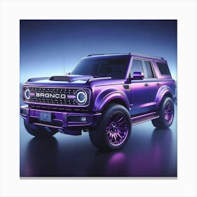 Purple Ford Bronco 1 Canvas Print