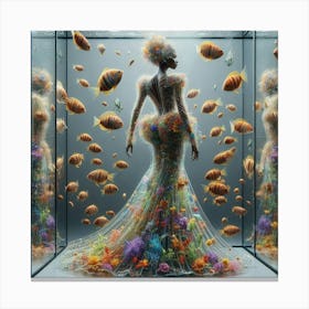 Woman In A Dress 1 Canvas Print