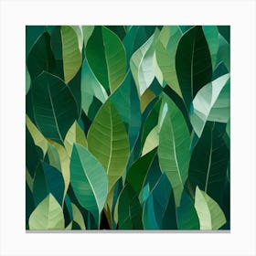 Green Leaves 13 Canvas Print