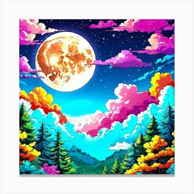 Colorful Night Sky Canvas Print