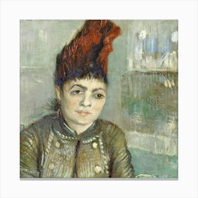 Woman With A Red Hat Canvas Print