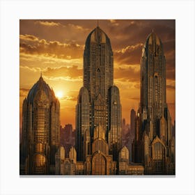 Futuristic Cityscape 10 Canvas Print