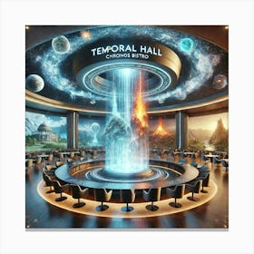 The Temporal Hall Scifi Canvas Print