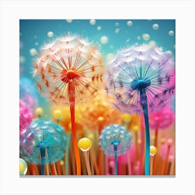 Colorful Dandelion 1 Canvas Print