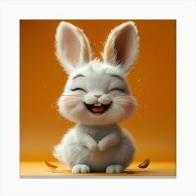 Laughing Bunny Canvas Print