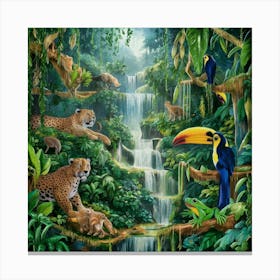 Jungle Animals Canvas Print