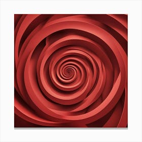 Red Spiral Background Canvas Print