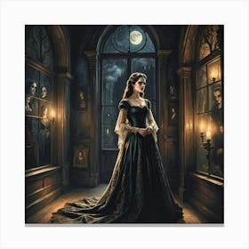 The woman and her past Canvas Print