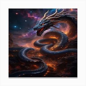 Dragon On Fire Canvas Print