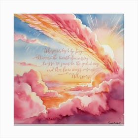 Watercolor Of A Rainbow Canvas Print