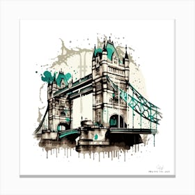 Tower Bridge.A fine artistic print that decorates the place.4 Canvas Print