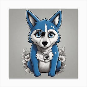 Pirate Husky Canvas Print