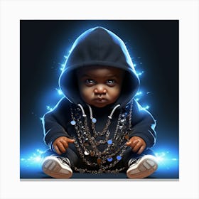 Baby In Hoodie Canvas Print