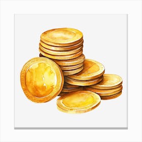 Gold Coins 2 Canvas Print