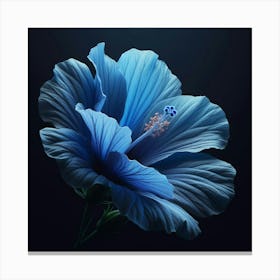 Blue Hibiscus Flower 1 Canvas Print