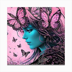 Butterfly Girl 3 Canvas Print