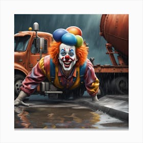 Clown Truck Canvas Print