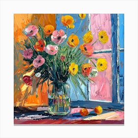 Flowers In A Vase Canvas Print