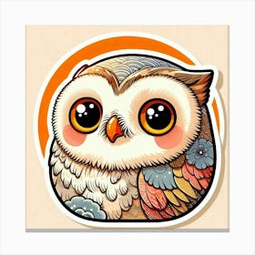 Owl Sticker 2 Canvas Print