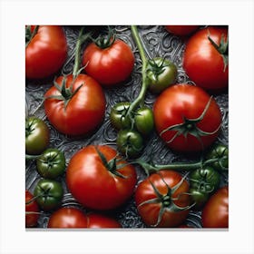 Tomatoes And Greens Canvas Print