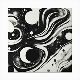 Black and White Abstract Art 6 Canvas Print