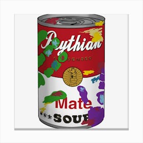 Hot Trend Mate Soup Can Paint Hands Canvas Print