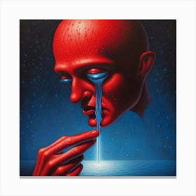 Crying Man Canvas Print