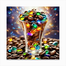 Colorful Coffee Beans 1 Canvas Print