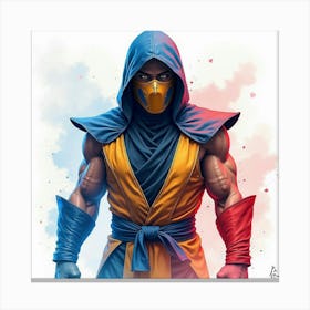 Mortal Kombat Ninja Fighter Concept Art (419) Canvas Print