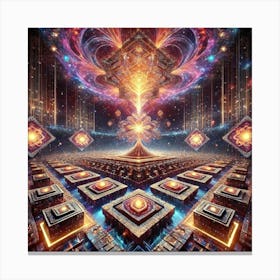 A Breathtaking Depiction Of The Fractal Throne Roo Canvas Print