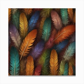 Colorful Feathers 12 Canvas Print