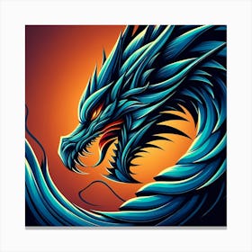 Blue Dragon 3 Canvas Print