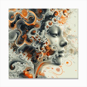 Abstract Portrait Of A Woman Canvas Print