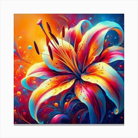 Colorful Lily 2 Canvas Print