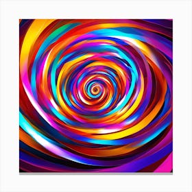 Abstract Colorful Spiral Background 2 Canvas Print