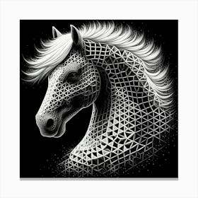 Geometric Horse Head Canvas Print