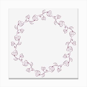 Floral Wreath Canvas Print